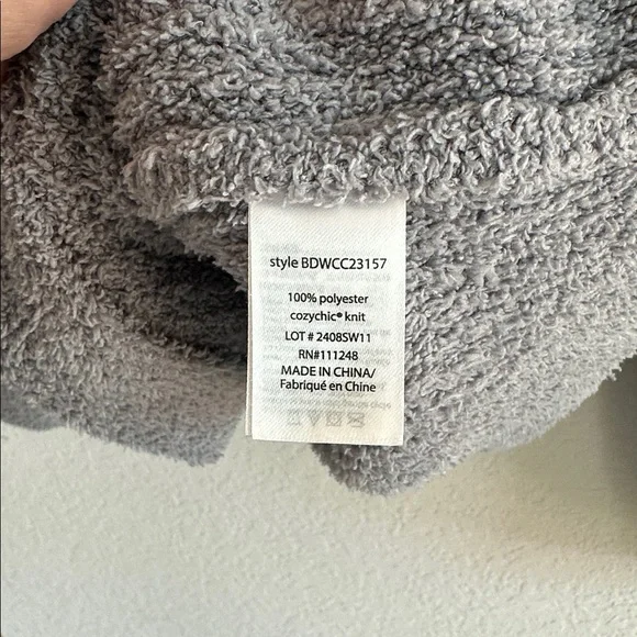 Barefoot Dreams CozyChic Lite Gray Crewneck Sweater M - Picture 4 of 5